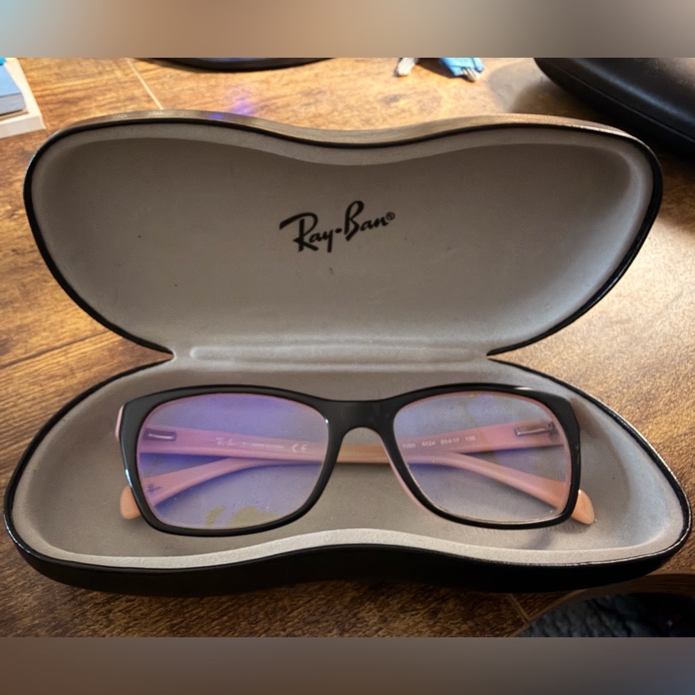 Ray-Ban Black and Pink Frames
